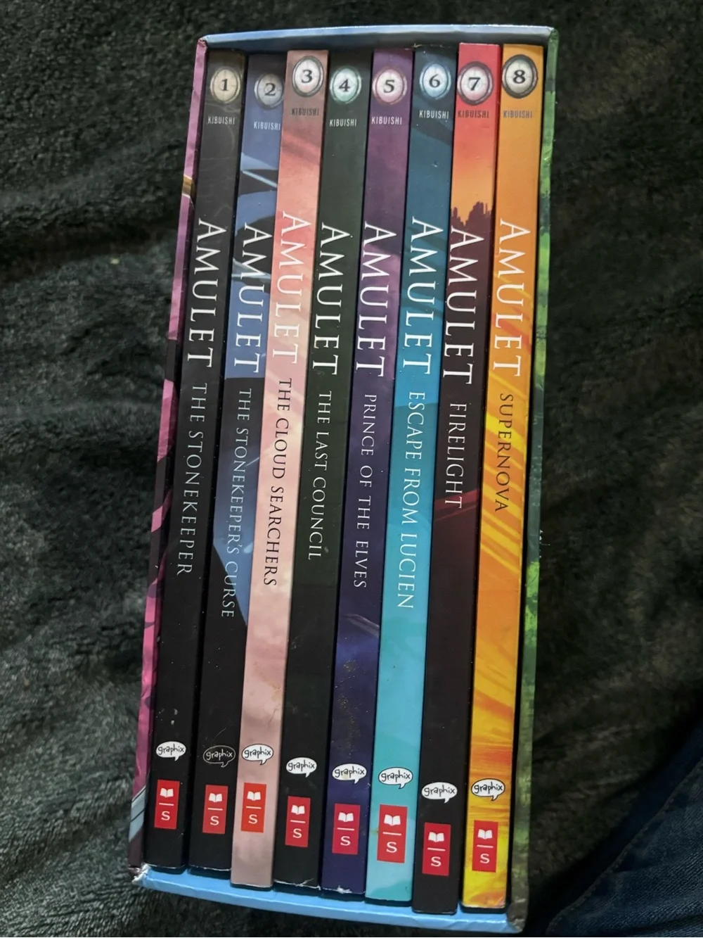Scholastic Amulet Eight Book Collection - Green Artwork